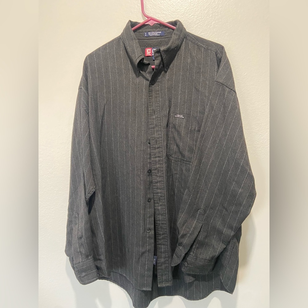 Vtg Ralph Lauren Chaps‎ Button Down Shirt Blue Men's Sz XL Long  Sleeve